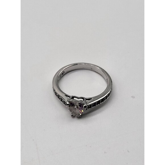 Swarovski Heart Shaped Crystal Ring With Silver-Tone Band - Picture 2 of 15